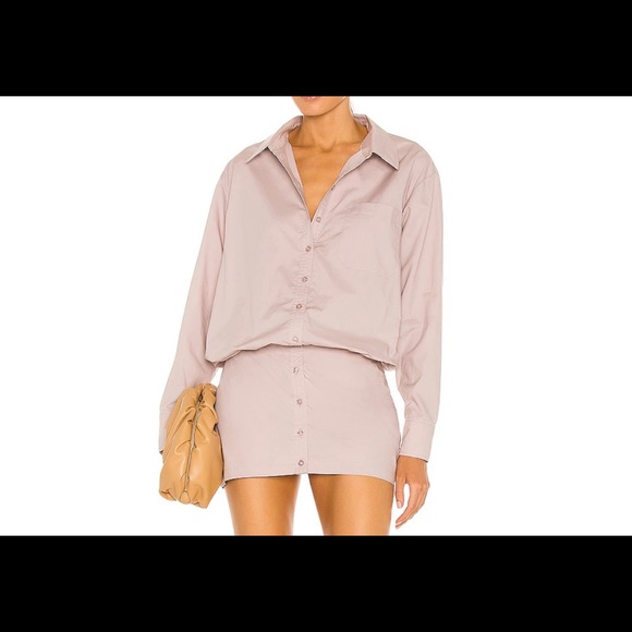 Xavier Mini Dress in Beige - Picture 1 of 3